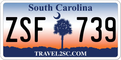 SC license plate ZSF739