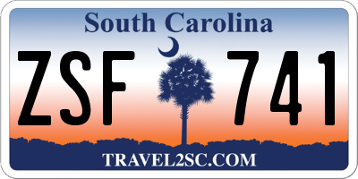 SC license plate ZSF741