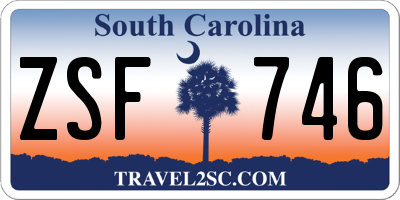 SC license plate ZSF746