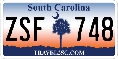 SC license plate ZSF748