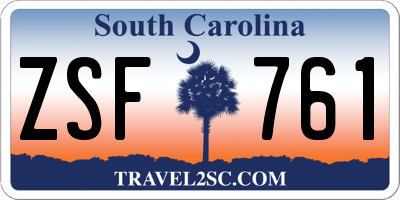 SC license plate ZSF761