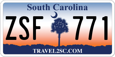 SC license plate ZSF771