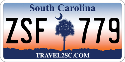 SC license plate ZSF779