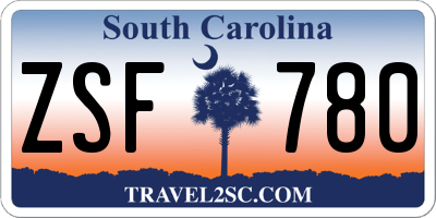 SC license plate ZSF780