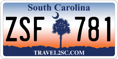 SC license plate ZSF781