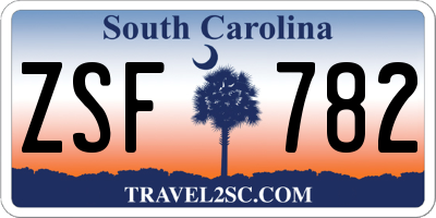 SC license plate ZSF782