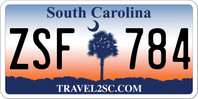 SC license plate ZSF784