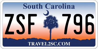 SC license plate ZSF796