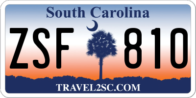SC license plate ZSF810