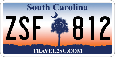 SC license plate ZSF812