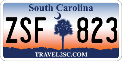 SC license plate ZSF823