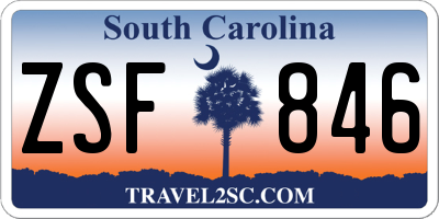 SC license plate ZSF846
