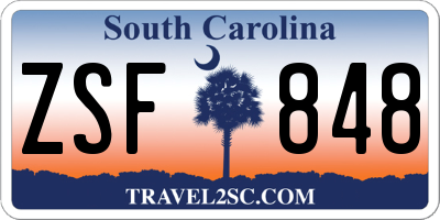 SC license plate ZSF848