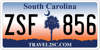 SC license plate ZSF856