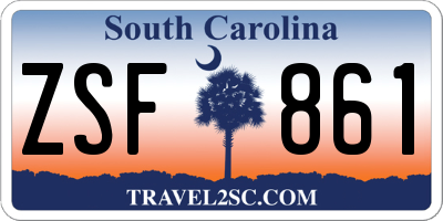 SC license plate ZSF861