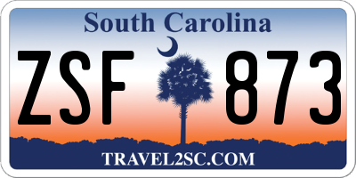 SC license plate ZSF873