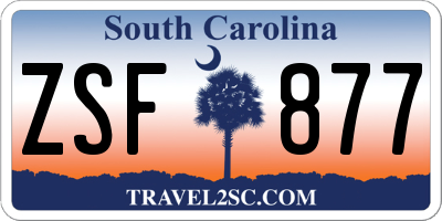 SC license plate ZSF877