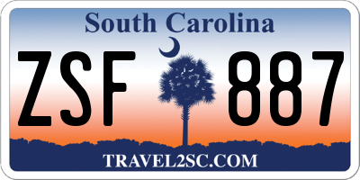 SC license plate ZSF887