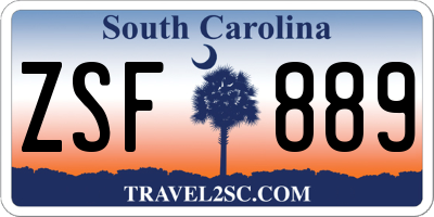 SC license plate ZSF889