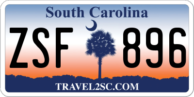 SC license plate ZSF896