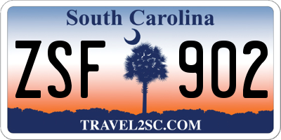 SC license plate ZSF902