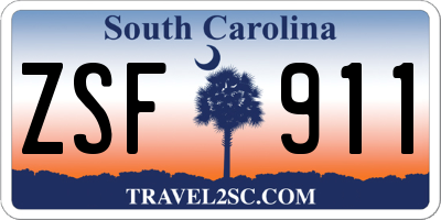 SC license plate ZSF911