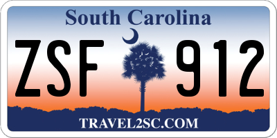 SC license plate ZSF912