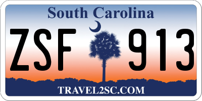 SC license plate ZSF913