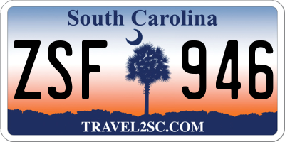 SC license plate ZSF946