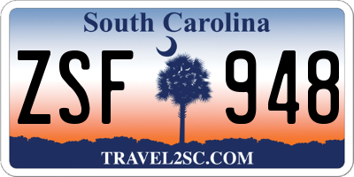 SC license plate ZSF948