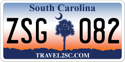 SC license plate ZSG082