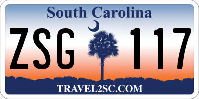 SC license plate ZSG117