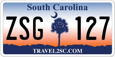 SC license plate ZSG127