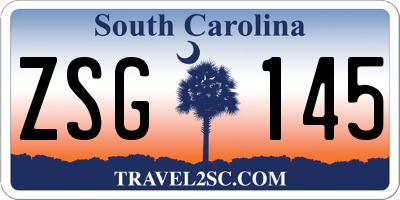 SC license plate ZSG145