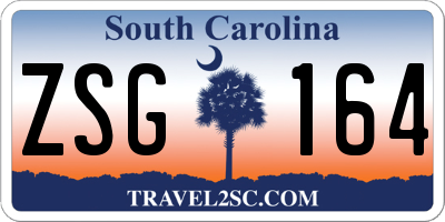 SC license plate ZSG164