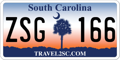 SC license plate ZSG166