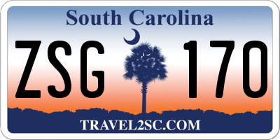 SC license plate ZSG170
