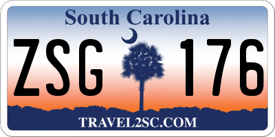 SC license plate ZSG176