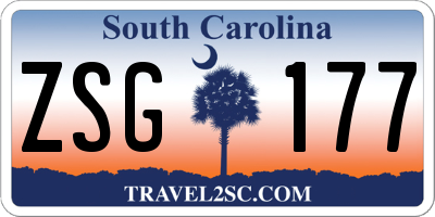 SC license plate ZSG177