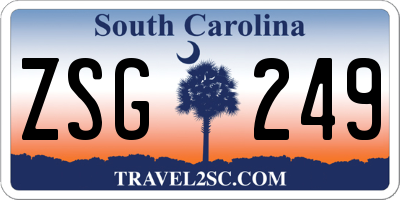 SC license plate ZSG249