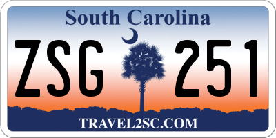 SC license plate ZSG251