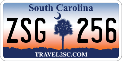 SC license plate ZSG256