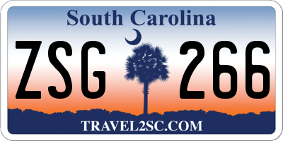 SC license plate ZSG266