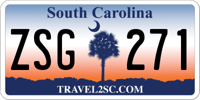 SC license plate ZSG271