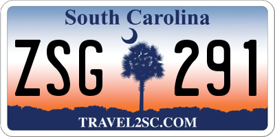 SC license plate ZSG291