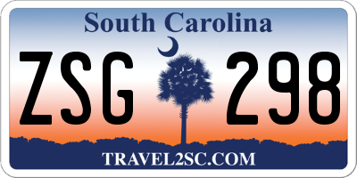 SC license plate ZSG298