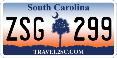 SC license plate ZSG299
