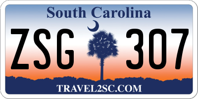 SC license plate ZSG307