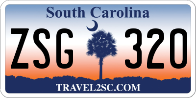 SC license plate ZSG320