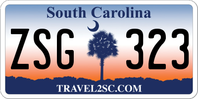 SC license plate ZSG323